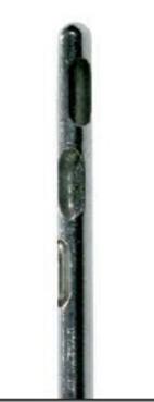Cánula de aspiración 3 orificios, 125mm x Ø 2.10mm. Un solo uso. Caja de 10 unidades