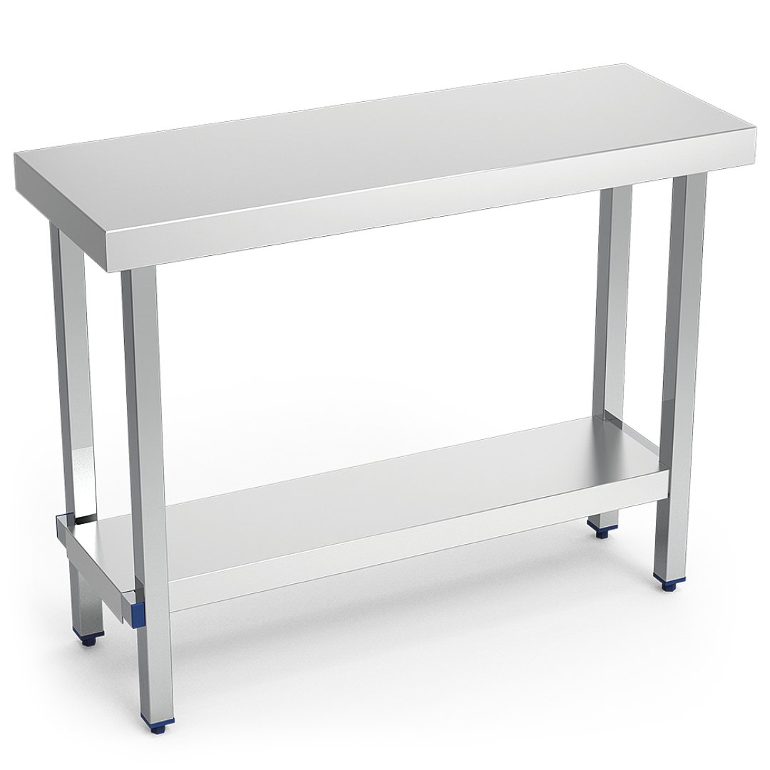 Mesa de trabajo plegable de acero inoxidable con entrepaño, 110x40x86cm Mesa de trabajo plegable de acero inoxidable con entrepaño, 110x40x86cm