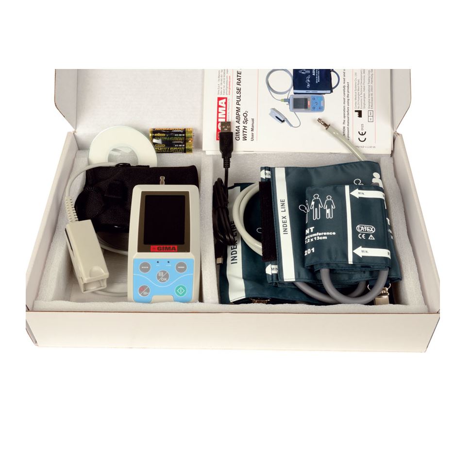 Monitor ambulatorio de presión arterial + tensiómetro + SpO2, con software Monitor ambulatorio de presión arterial + tensiómetro + SpO2, con software
