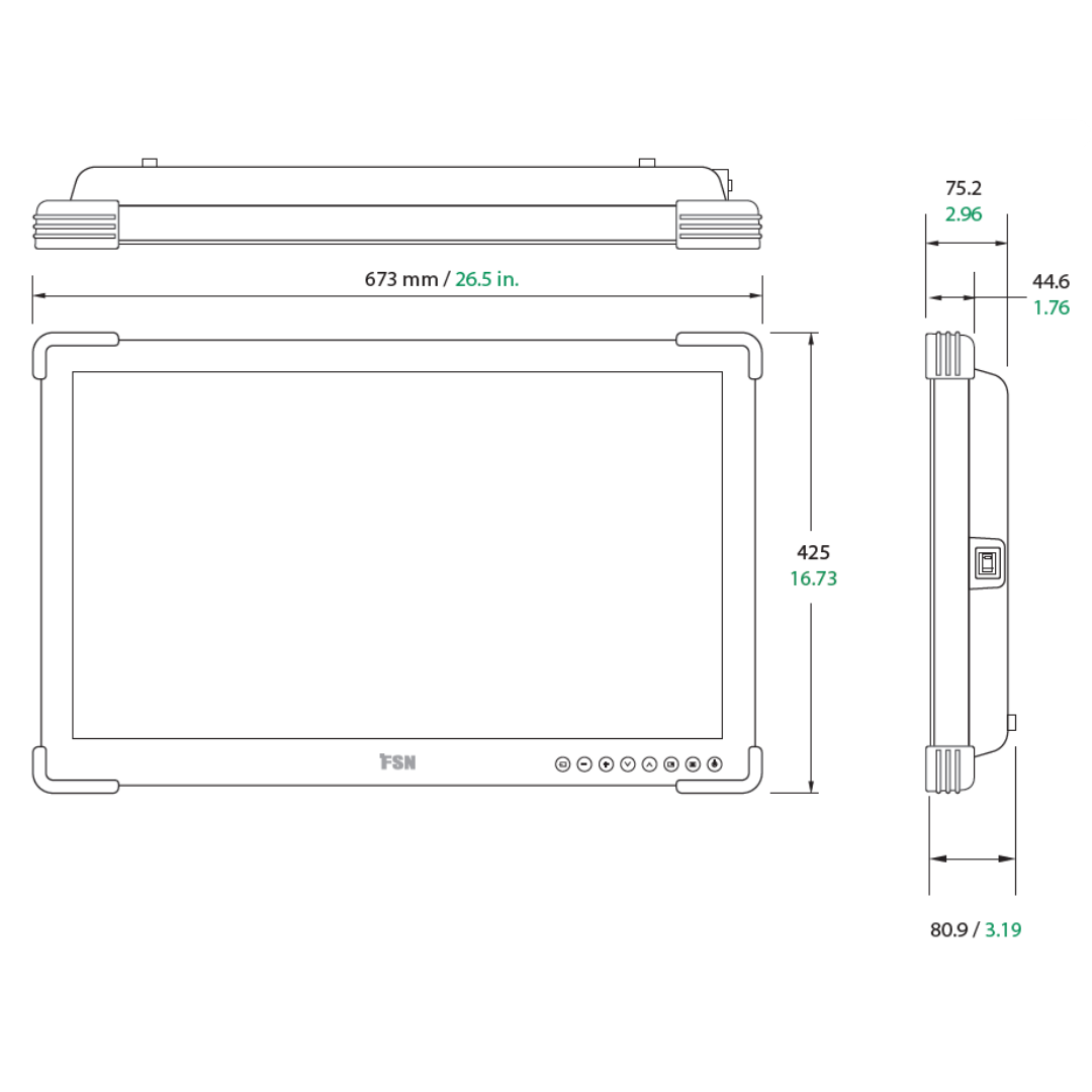 Monitor médico táctil FHD de 27" para lámpara quirúrgica Monitor médico táctil FHD de 27" para lámpara quirúrgica