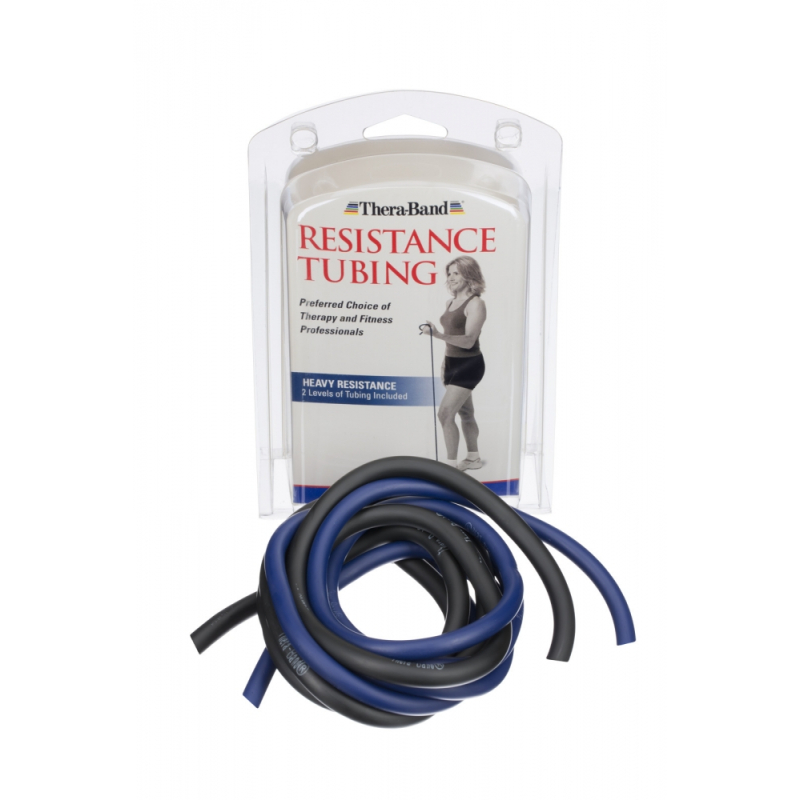 Pack bicolor ejercitador elástico Tubing Theraband. Fuerte. 2 unidades.1.5m. Pack bicolor ejercitador elástico Tubing Theraband. Fuerte. 2 unidades.1.5m.