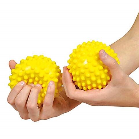 Pack de dos balones inflables con relieve, 10cm de diámetro Pack de dos balones inflables con relieve, 10cm de diámetro