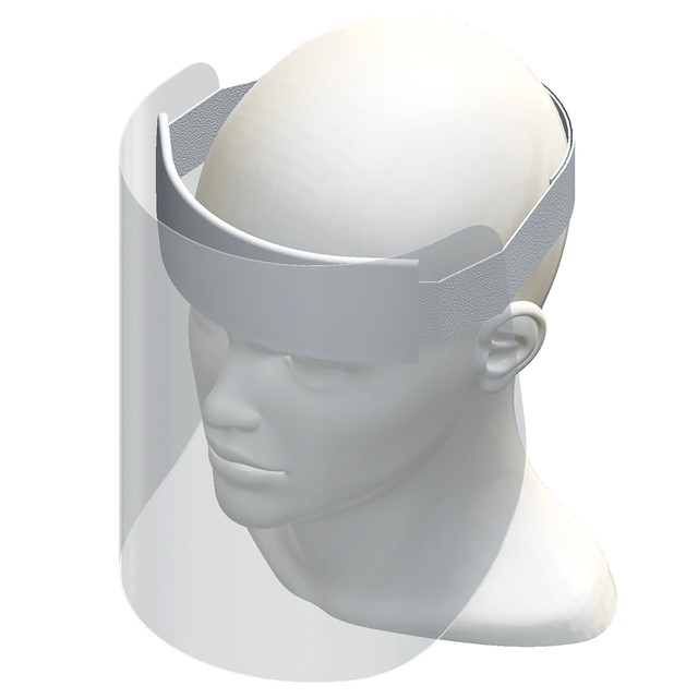 Pantalla facial protectora (EPI) de policarbonato, fija