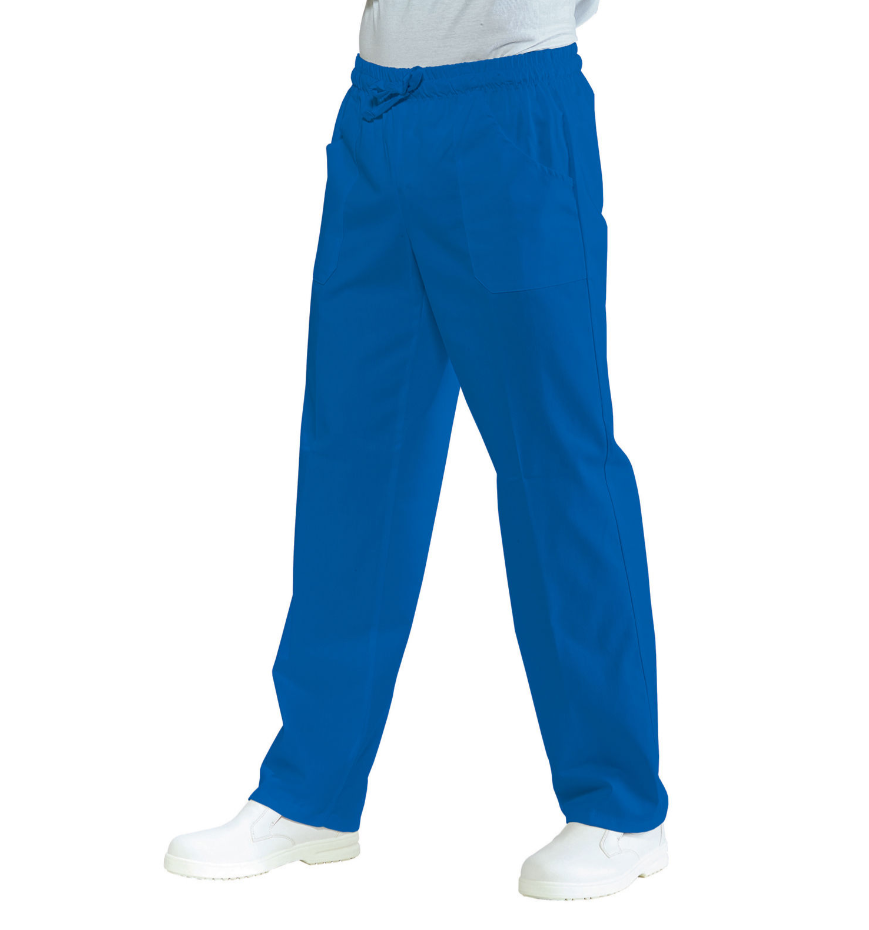 Pantalón sanitario azul unisex, 100% algodón, 185gr, varias tallas