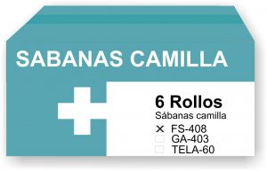 Papel de Camilla Fiselina 1 capa con precorte a 40cm. Rollos de 85 metros.