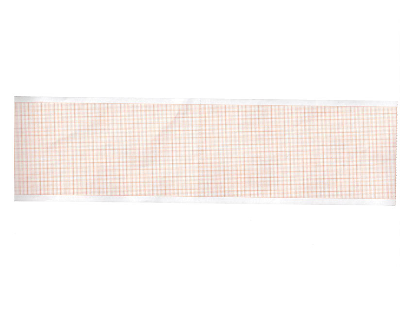 Papel térmico ECG rollo de 80 x 25 mm - cuadrícula naranja