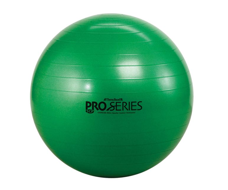 Pelota hinchable 65cm para ejercicios Theraband Pro, color verde. Pelota hinchable 65cm para ejercicios Theraband Pro, color verde.
