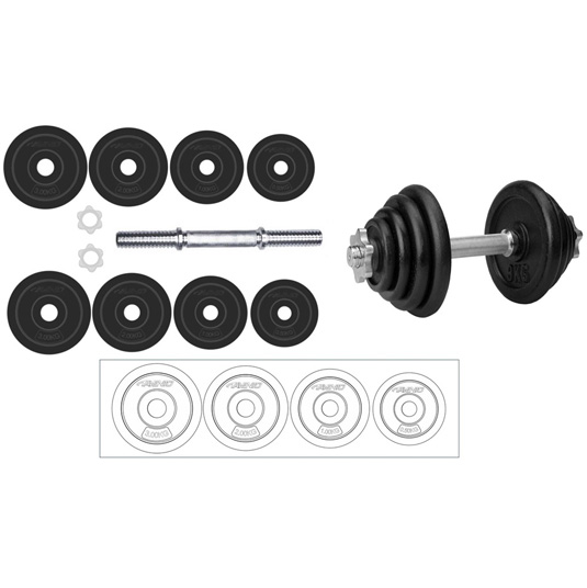 Pesa ajustable de 15kg para fitness, 8 discos Pesa ajustable de 15kg para fitness, 8 discos