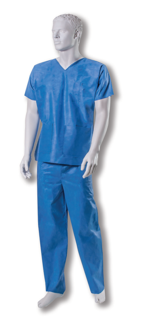 Pijama quirúrgico SMS no estéril, color lila. Varias tallas
