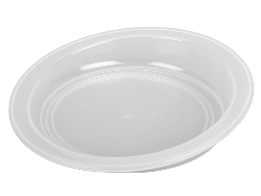 Plato de polipropileno con borde de diferentes alturas Ø23cm Plato de polipropileno con borde de diferentes alturas Ø23cm
