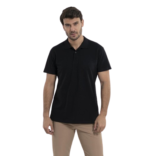 Men's short sleeve polo shirt. Various sizes and colors.