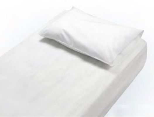Set de sábana bajera y funda de almohada, cama 90cm. Caja 100 unidades Set de sábana bajera y funda de almohada, cama 90cm. Caja 100 unidades