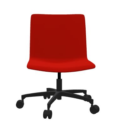Silla de poliuretano con base en estrella y 5 ruedas. Varios colores Silla de poliuretano con base en estrella y 5 ruedas. Varios colores