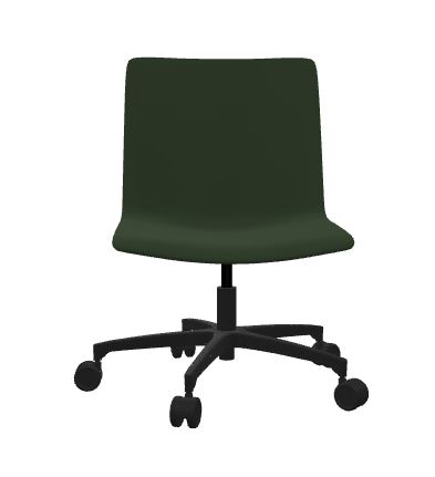 Silla de poliuretano con base en estrella y 5 ruedas. Varios colores Silla de poliuretano con base en estrella y 5 ruedas. Varios colores