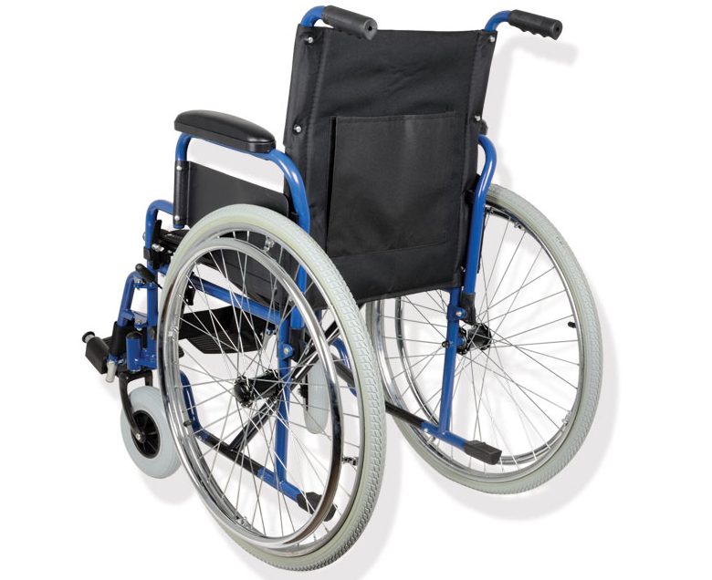 Silla de ruedas plegable asiento de 46cm de ancho, reposapiés y ruedas desmontables Silla de ruedas plegable asiento de 46cm de ancho, reposapiés y ruedas desmontables