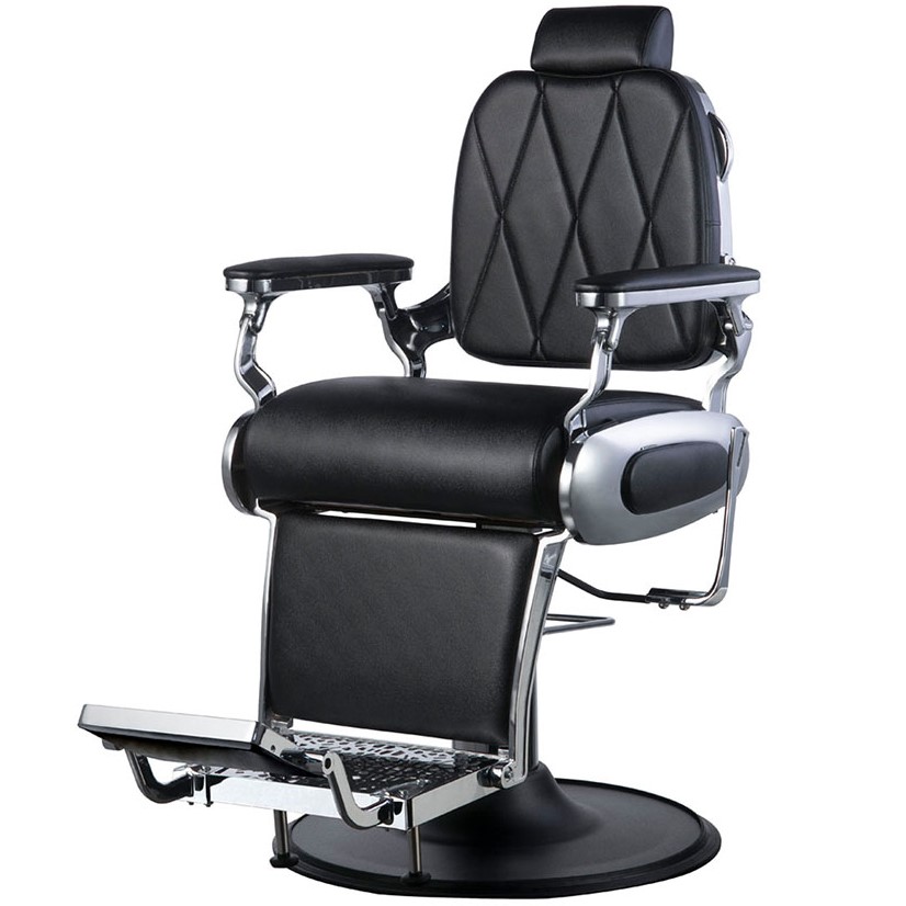 Sillón barbero hidráulico Gallant, asiento reclinable y giratorio. Color negro