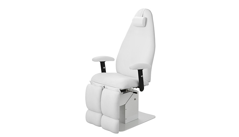 Sillón podología con motor que controla la altura. Respaldo y piernas independientes regulables por gas. Sillón podología con motor que controla la altura. Respaldo y piernas independientes regulables por gas.
