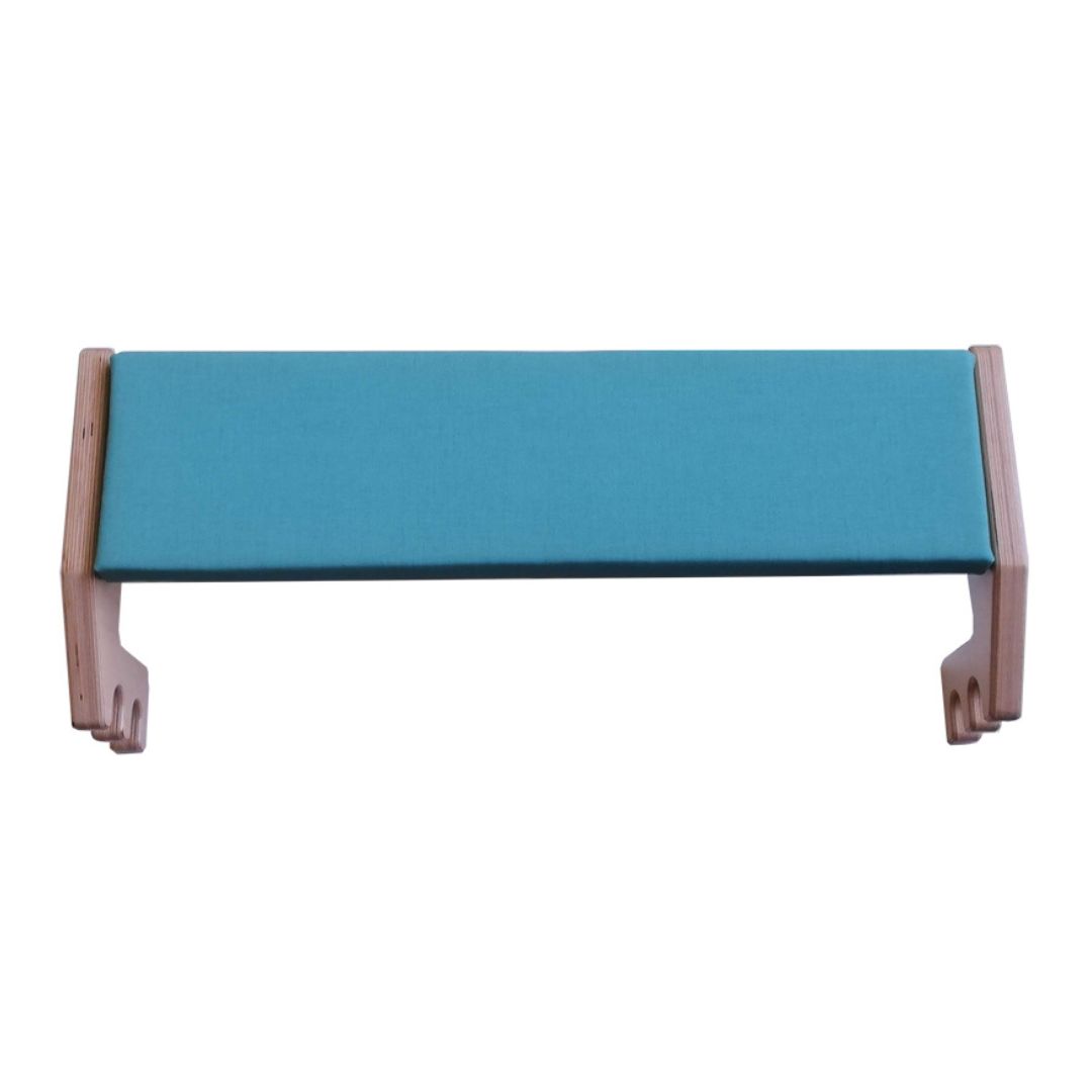 Soporte con apoyo acolchado para espaldera recta de madera con 17 peldaños Soporte con apoyo acolchado para espaldera recta de madera con 17 peldaños