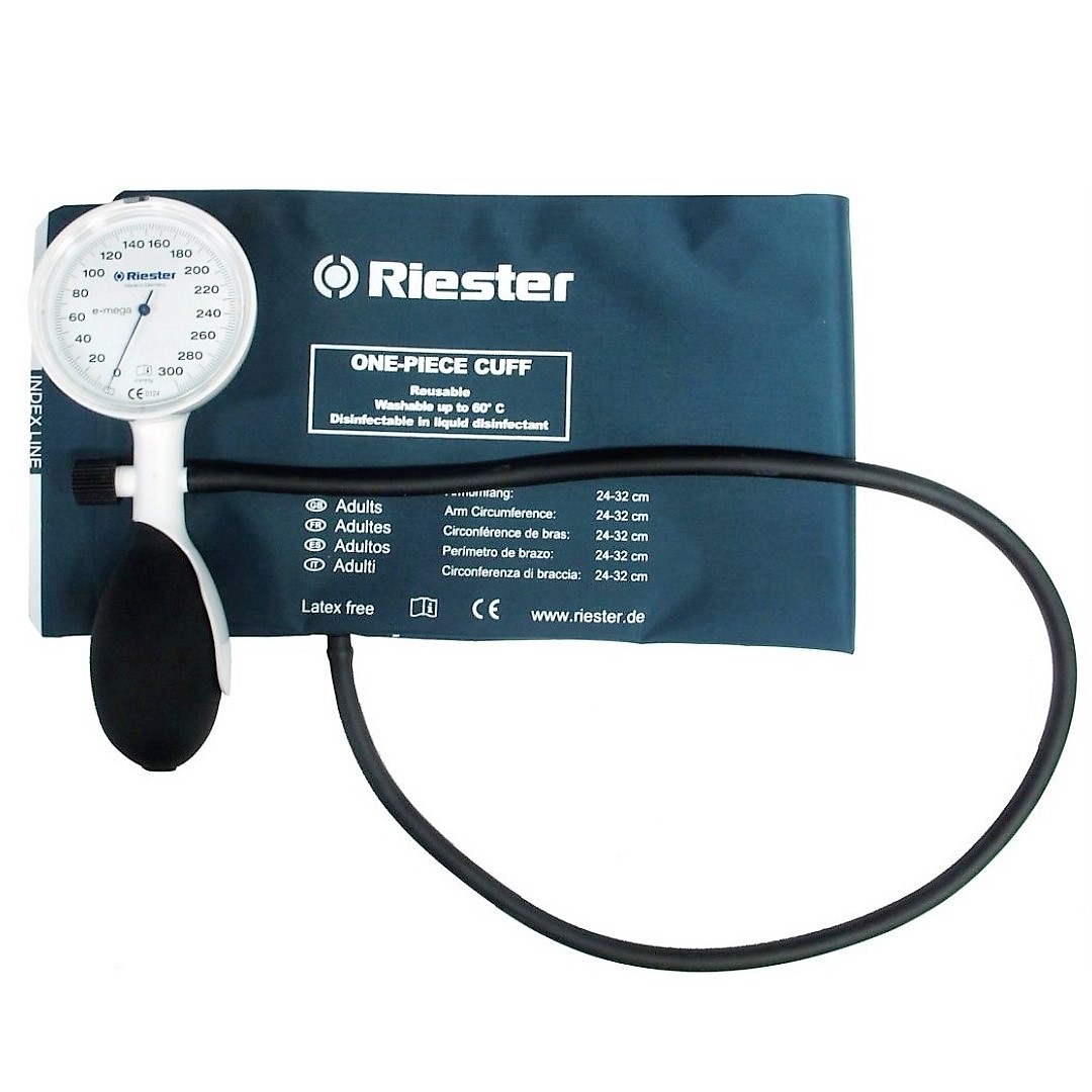 Tensiómetro Riester E-Mega con brazal de una pieza Tensiómetro Riester E-Mega con brazal de una pieza