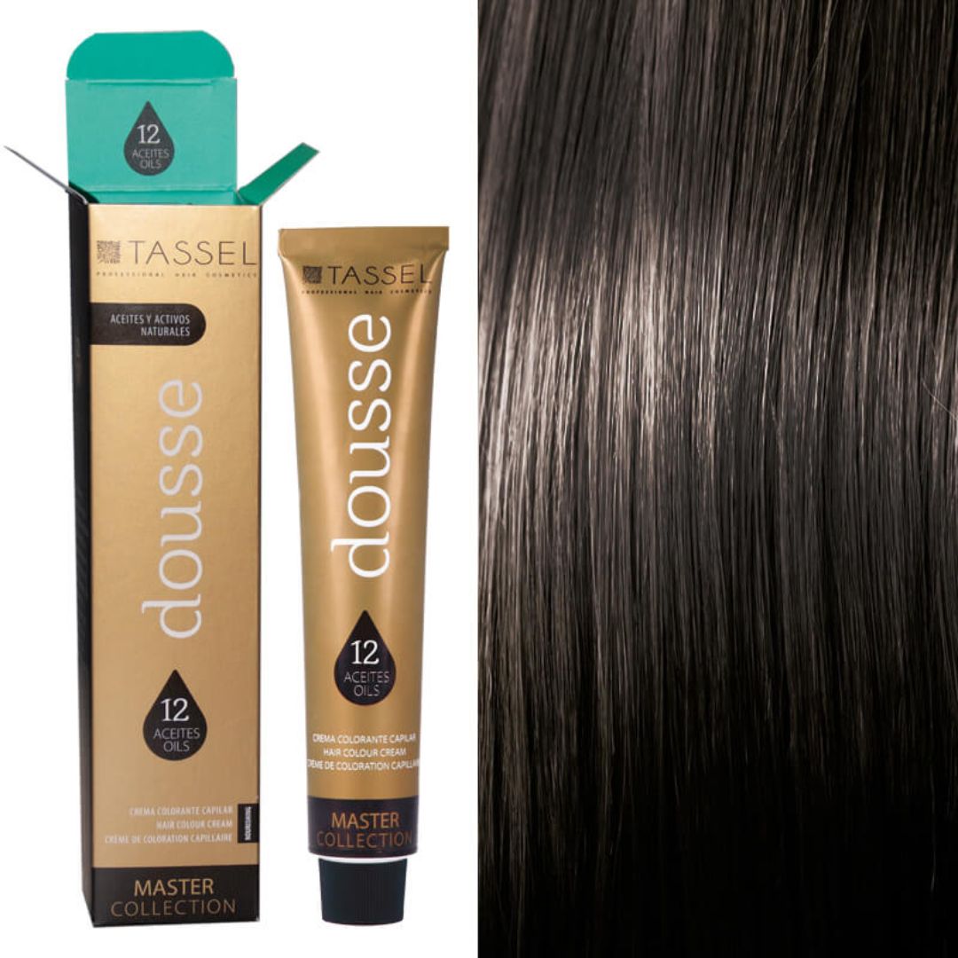 Tinte para cabello Dousse nº4, color castaño medio. Tubo de 100 ml Tinte para cabello Dousse nº4, color castaño medio. Tubo de 100 ml
