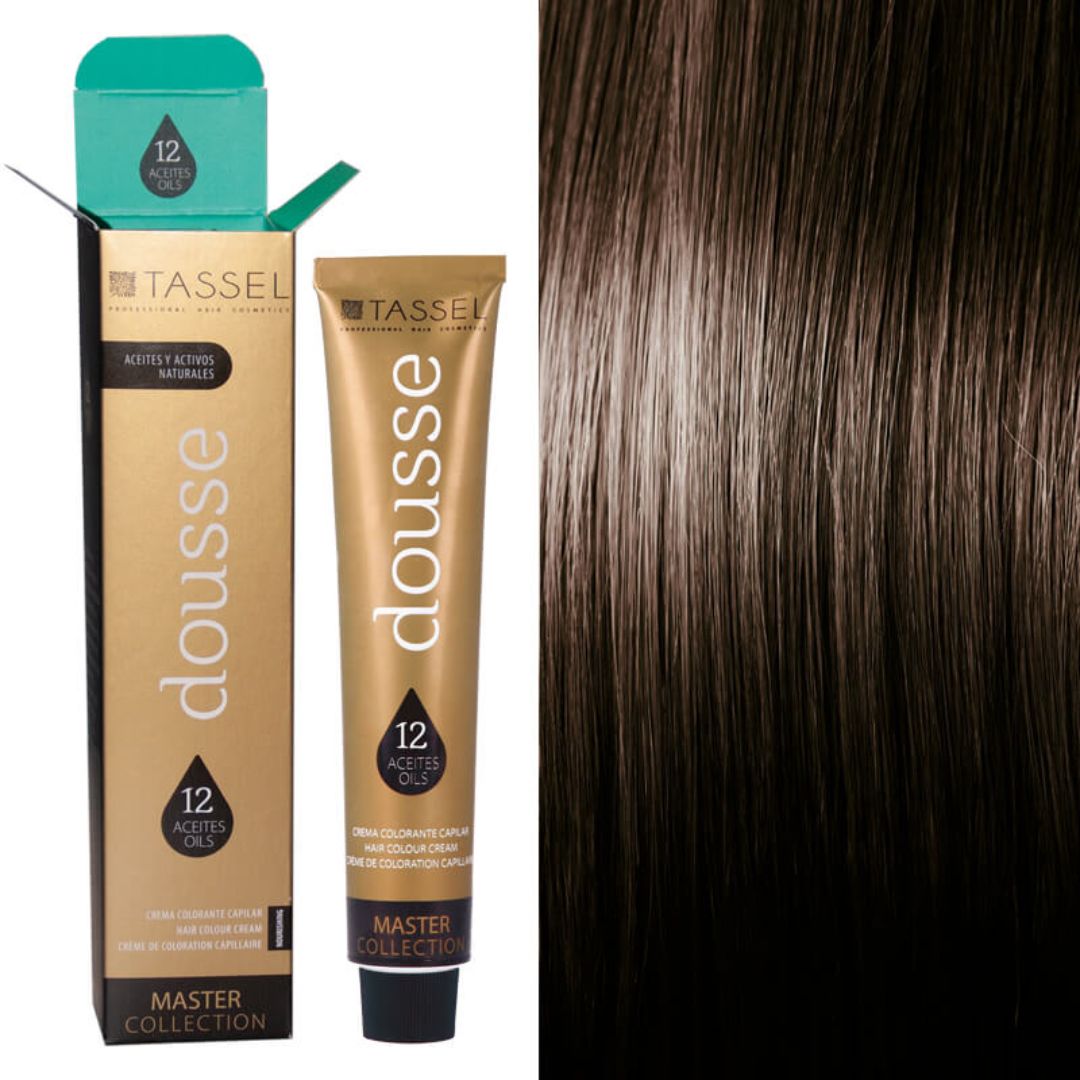 Tinte para cabello Dousse nº5.00, color castaño claro intenso. Tubo de 100 ml Tinte para cabello Dousse nº5.00, color castaño claro intenso. Tubo de 100 ml
