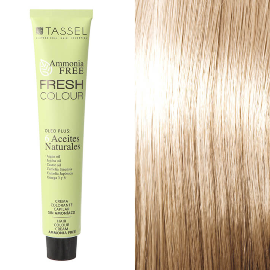 Tinte para cabello Tassel Fresh Colour sin amoníaco nº10, color rubio super claro. Tubo de 100 ml Tinte para cabello Tassel Fresh Colour sin amoníaco nº10, color rubio super claro. Tubo de 100 ml