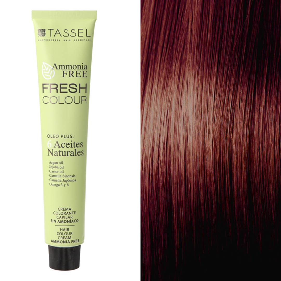 Tinte para cabello Tassel Fresh Colour sin amoníaco nº6.64, color rubio oscuro rojo cobre. Tubo de 100 ml Tinte para cabello Tassel Fresh Colour sin amoníaco nº6.64, color rubio oscuro rojo cobre. Tubo de 100 ml