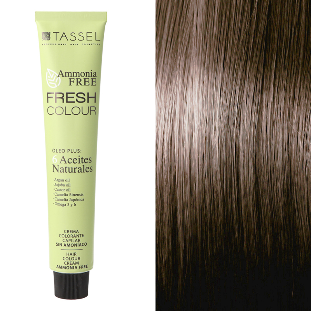 Tinte para cabello Tassel Fresh Colour sin amoníaco nº6.7, color rubio oscuro marrón. Tubo de 100 ml Tinte para cabello Tassel Fresh Colour sin amoníaco nº6.7, color rubio oscuro marrón. Tubo de 100 ml