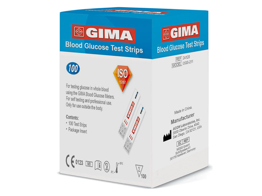 Tiras de glucosa para monitor de glucosa (modelos 400120110 y 400124114), caja de 100 unidades Tiras de glucosa para monitor de glucosa (modelos 400120110 y 400124114), caja de 100 unidades
