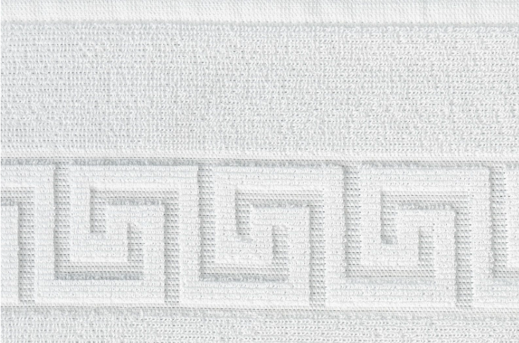 Toalla 100x150cm 400g/m2, 80/20 Algodón y Poliéster. Color blanco greca Toalla 100x150cm 400g/m2, 80/20 Algodón y Poliéster. Color blanco greca