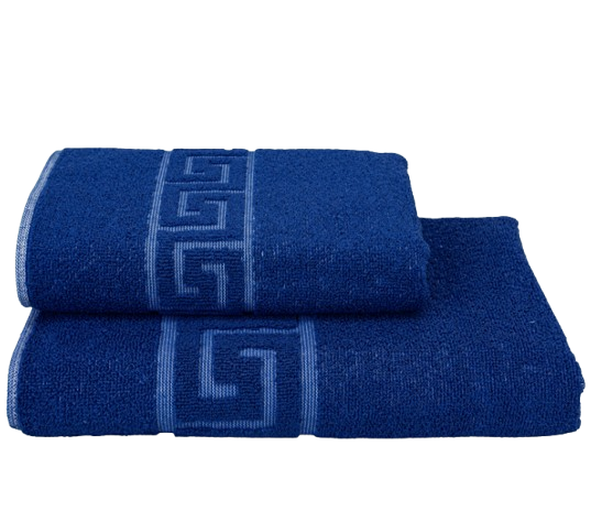 Toalla 50x100cm 450g/m2 80/20 algodón-poliéster. Color azul greca Toalla 50x100cm 450g/m2 80/20 algodón-poliéster. Color azul greca