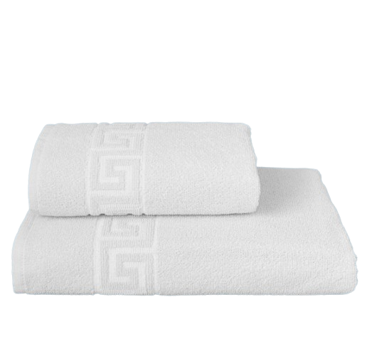 Toalla algodón reciclado 70x140cm 500g color blanco greca Toalla algodón reciclado 70x140cm 500g color blanco greca
