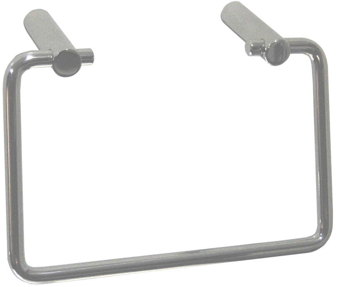 Toallero de anilla rectangular para adosar a la pared. Varios acabados Toallero de anilla rectangular para adosar a la pared. Varios acabados