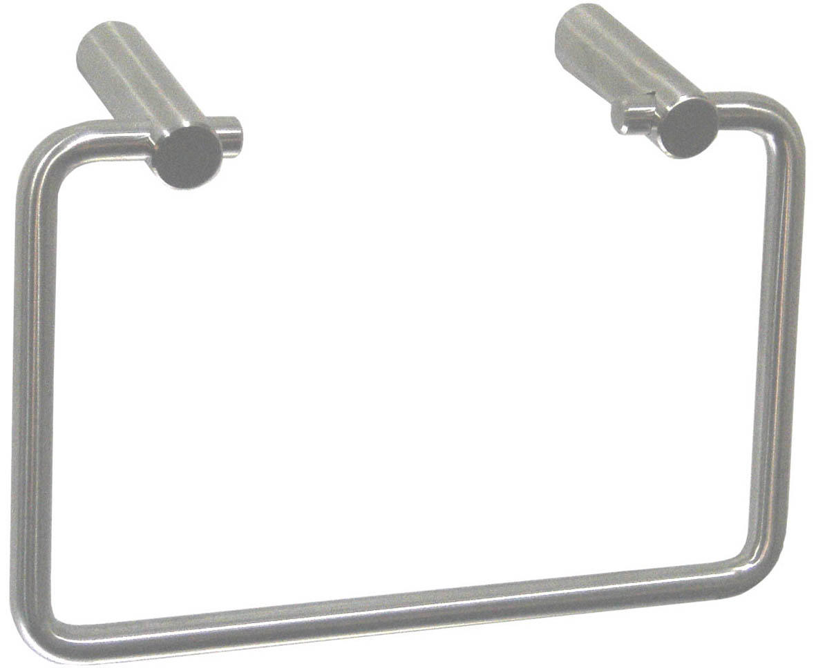 Toallero de anilla rectangular para adosar a la pared. Varios acabados Toallero de anilla rectangular para adosar a la pared. Varios acabados