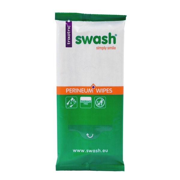 Toallitas Perineum+ Swash pack de 8, sin fragancia, higiene para la incontinencia