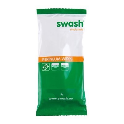 Toallitas Perineum Swash pack de 8, sin fragancia, higiene para la incontinencia