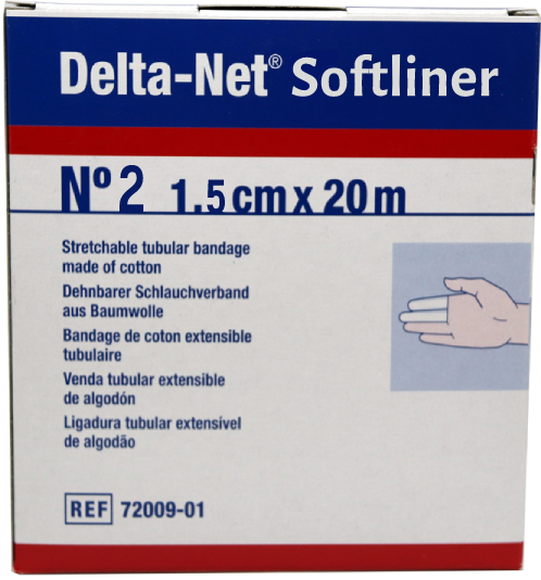Venda tubular extensible Delta-Net Softliner Nº 2. Dedos gruesos