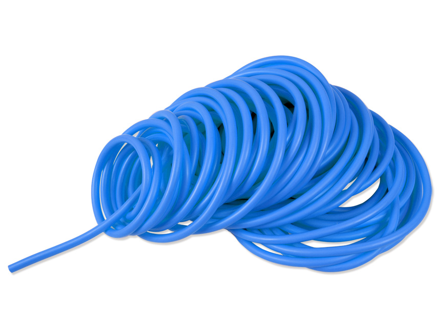 Tubo de látex para ejercicio, 25m x 3mm, azul, resistencia fuerte Tubo de látex para ejercicio, 25m x 3mm, azul, resistencia fuerte