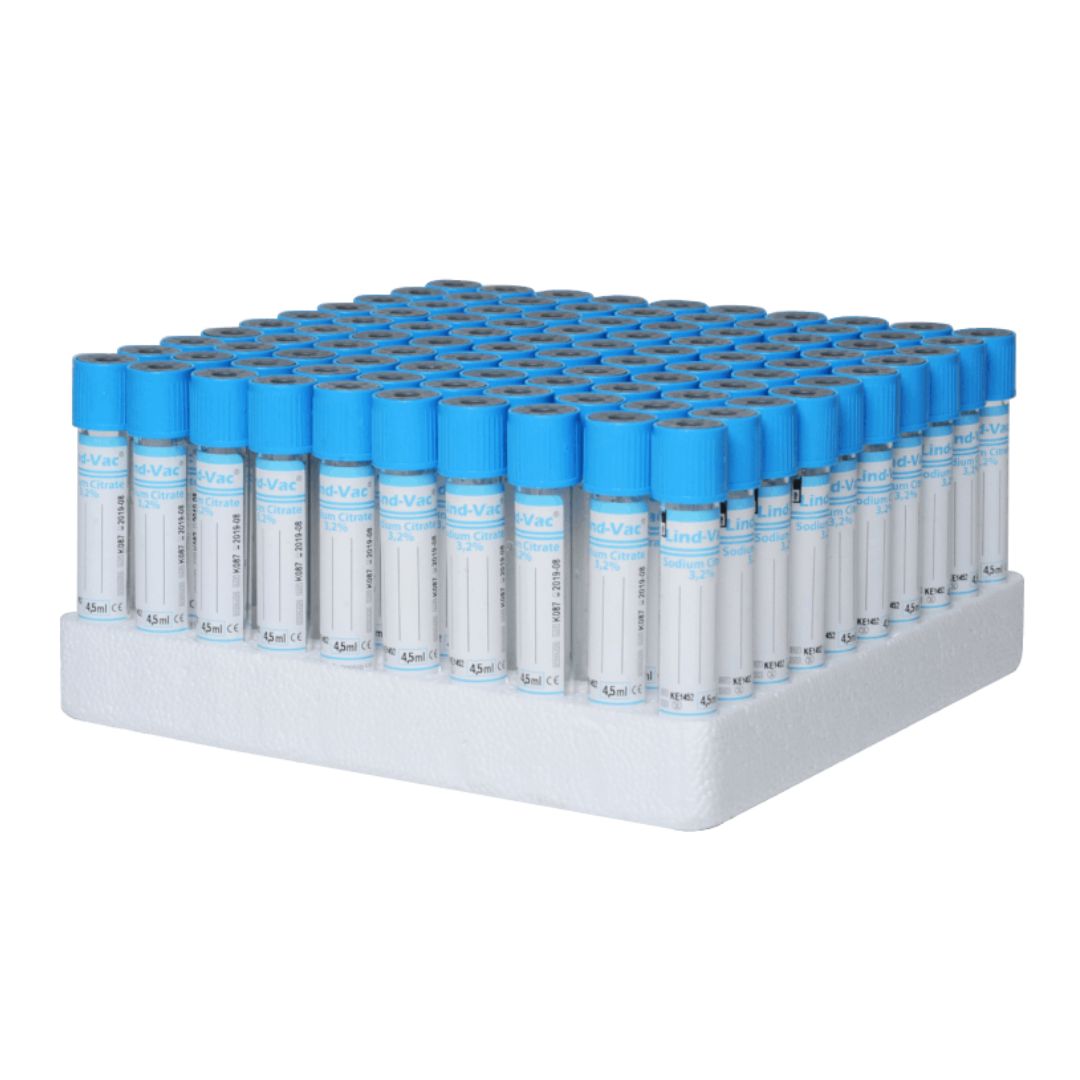 Tubo extracción de sangre por vacío 2,7ml con citrato sódico 3,2%. Caja de 100 u. Tubo extracción de sangre por vacío 2,7ml con citrato sódico 3,2%. Caja de 100 u.