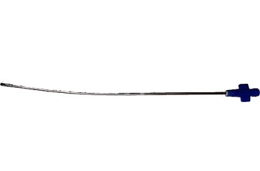 Cánula para relleno curva 1 orificio con espátula, 200xØ3mm. Caja de 10 unidades