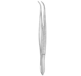 Pinza para espinas sin espiga curva estrecha, 14,5cm | ORL