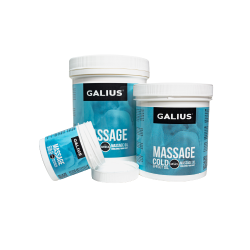 Aceite sólido efecto frío para masaje Galius. 500 ml