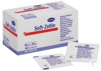 Toallitas Soft Zellin para desinfección de la zona de punción. Caja de 100