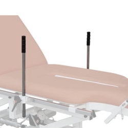 Adjustable height handles and sliding on rails