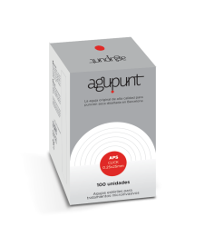 Aguja de punción seca APS click, 0.25x25mm, color rojo. Caja de 100 unidades