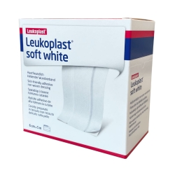 Apósito adhesivo de alta tolerancia cutánea (TNT) Leukoplast soft white, 6 cm x 5 m