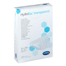 Pansement HydroTac transparent stérile 5x7,5cm. Boîte de 10 unités