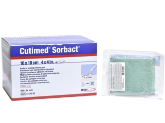 Apósito Cutimed Sorbact estéril 10x10cm. Caja de 40 unidades | Apósitos Tratamiento de Heridas
