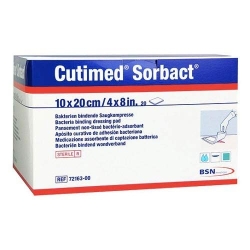 Apósito Cutimed Sorbact estéril 10x20cm. Caja de 20 unidades | Apósitos Tratamiento de Heridas
