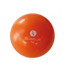 Balón medicinal de 1 kg para fitness. Ø11,5 cm. Color naranja